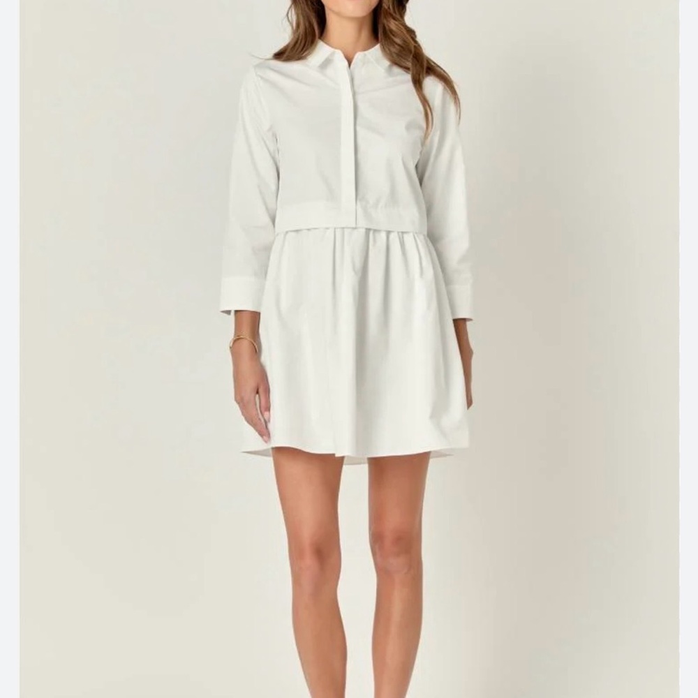 Pomander Place White Shirt Dress